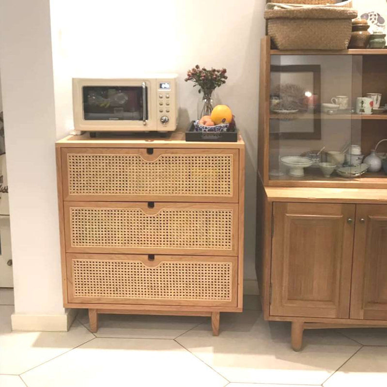 Rattan Living Room Sideboard Cabinet Modern Buffet Server Cabinet with Drawer