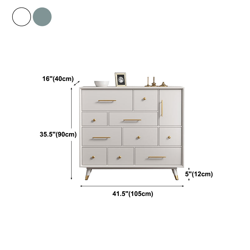 Glam Style Wood Buffet Sideboard Dining Room 35.4"H 10-Drawer Buffet Server