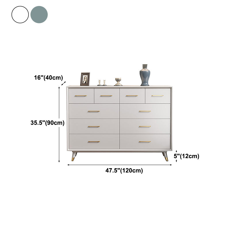 Glam Style Wood Buffet Sideboard Dining Room 35.4"H 10-Drawer Buffet Server