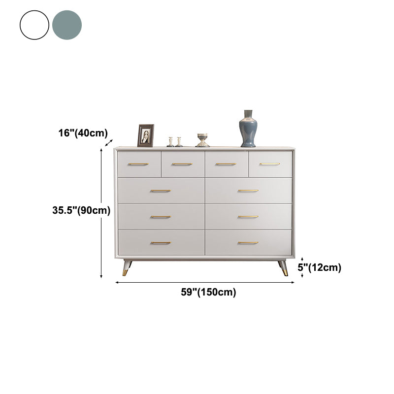 Glam Style Wood Buffet Sideboard Dining Room 35.4"H 10-Drawer Buffet Server