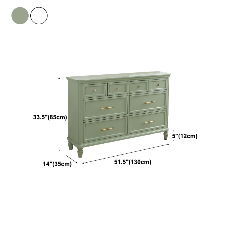 Glam Style Wood Buffet Sideboard 8-Drawer Dining Room Buffet Server,51"L x 13.7"W x 33"H