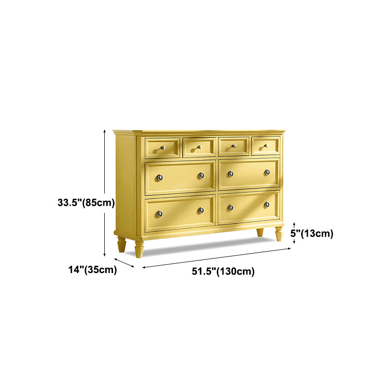 Glam Style Wood Buffet Sideboard 8-Drawer Dining Room Buffet Server,51"L x 13.7"W x 33"H