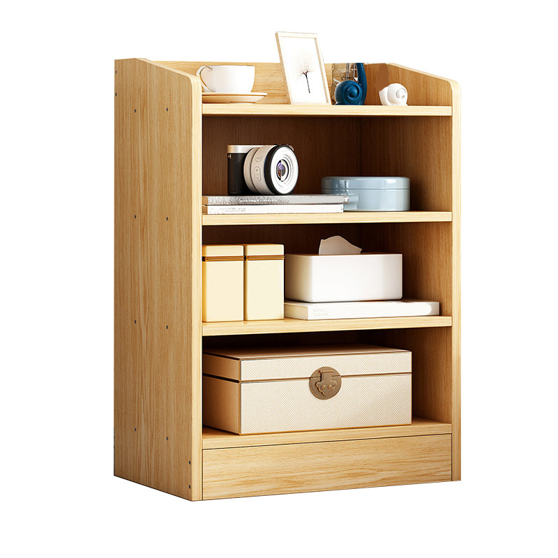 Contemporary Wooden Bedside Cabinet Lower Shelf Night Table for Bedroom