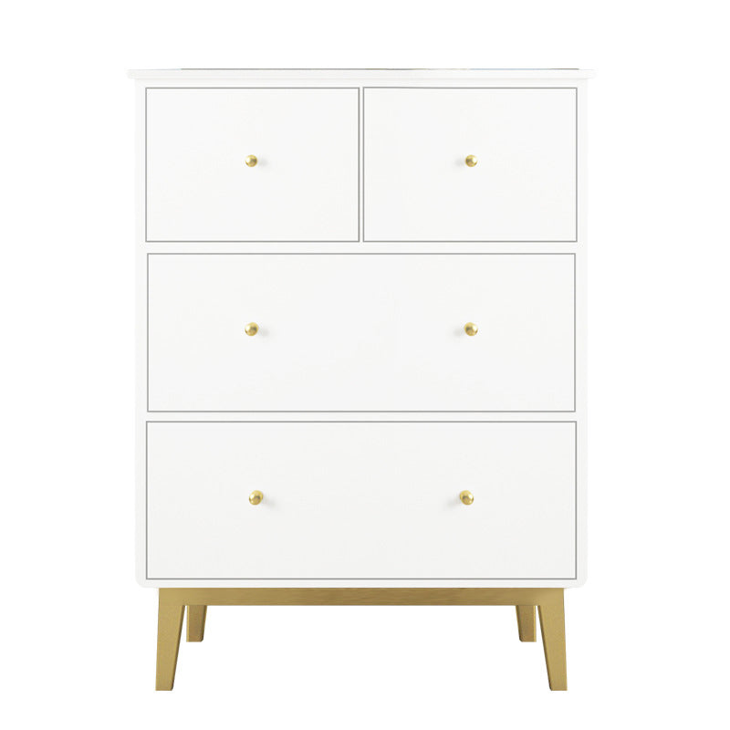 Contemporary Glam Wooden Chest Horizontall Storage Chest Dresser with Metal Legs