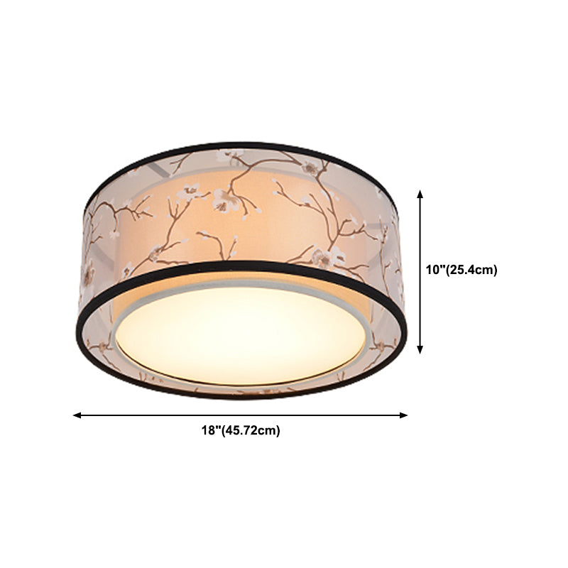 Contemporary Style Round Flush Mount Fixture Metal 3-Light Flush Mount Lamp