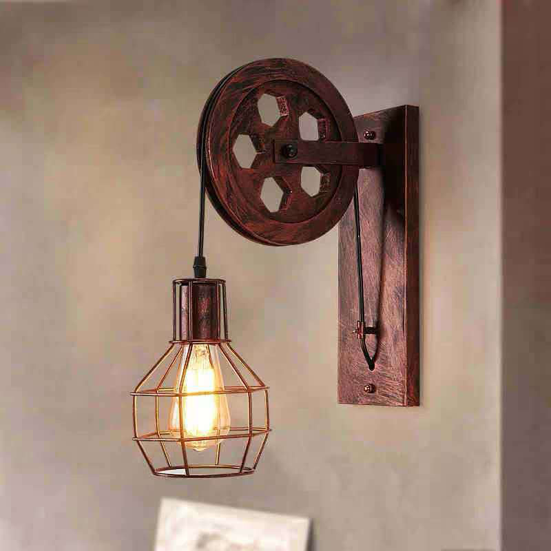 Industrial Wall Sconce Lighting Metal 1 Light Wall Light Fixture