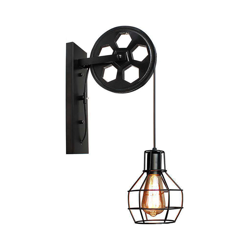 Industrial Wall Sconce Lighting Metal 1 Light Wall Light Fixture