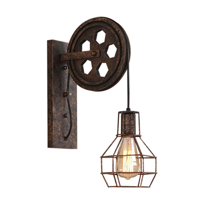 Industrial Wall Sconce Lighting Metal 1 Light Wall Light Fixture