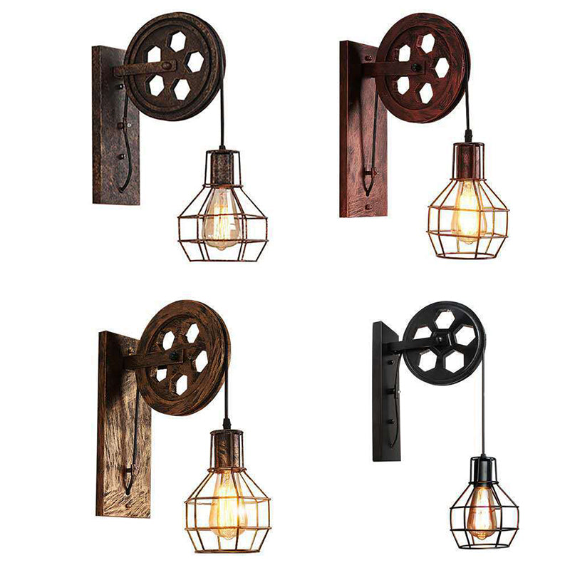 Industrial Wall Sconce Lighting Metal 1 Light Wall Light Fixture