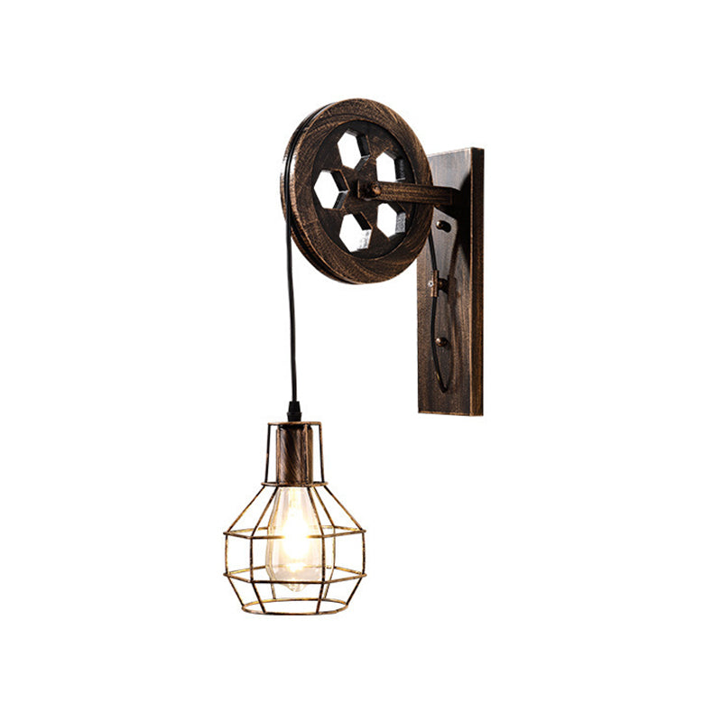 Industrial Wall Sconce Lighting Metal 1 Light Wall Light Fixture