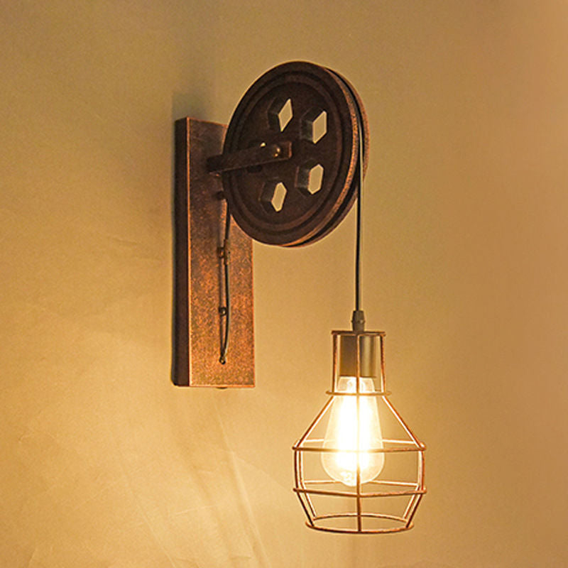 Industrial Wall Sconce Lighting Metal 1 Light Wall Light Fixture