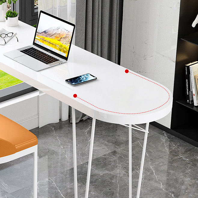 Specialty White Wood Top Bar Table Modern Pub Table for Living Room