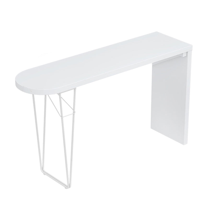 Specialty White Wood Top Bar Table Modern Pub Table for Living Room