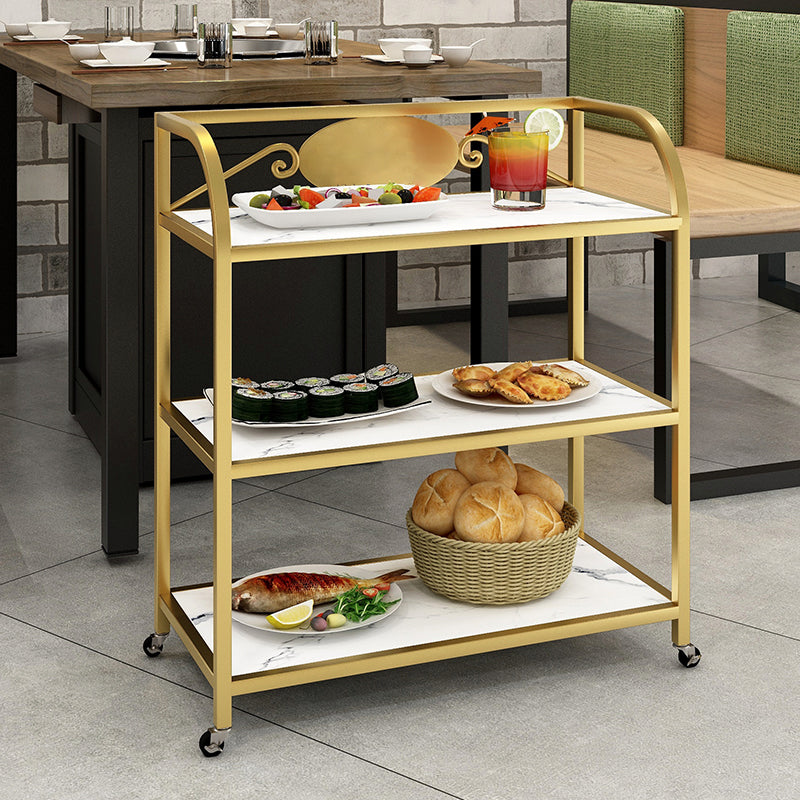 25.59"H Portable Contemporary Prep Table Metal Rectangular Prep Table for Home Use