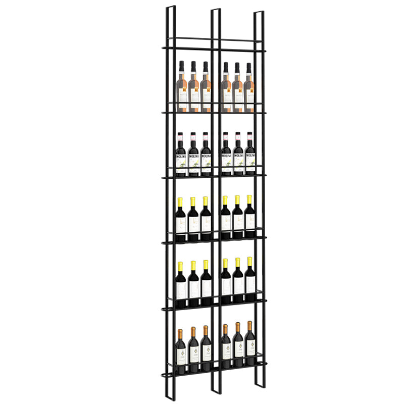 Modern Floor Wine Bottle & Glass Rack Metal Wine Rack with Wine Storage