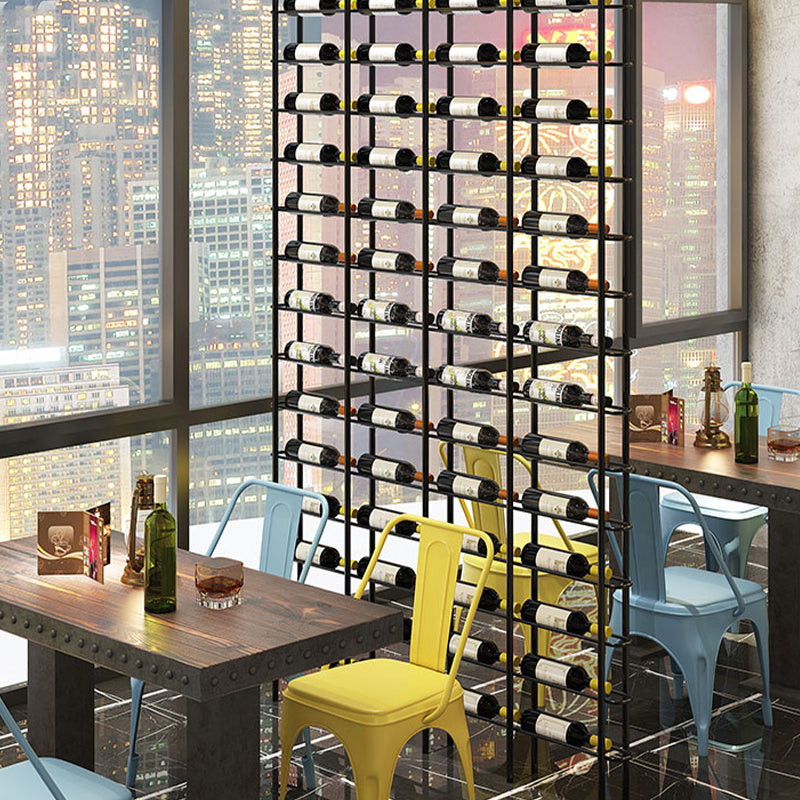 Modern Floor Wine Bottle & Glass Rack Metal Wine Rack with Wine Storage