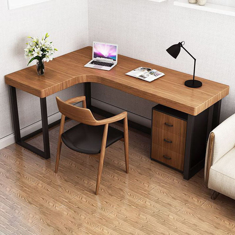 Home Contemporary Writing Desk 30" Height L-Shape Matte Finish Office Desk