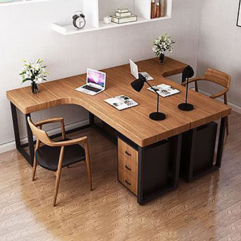 Home Contemporary Writing Desk 30" Height L-Shape Matte Finish Office Desk