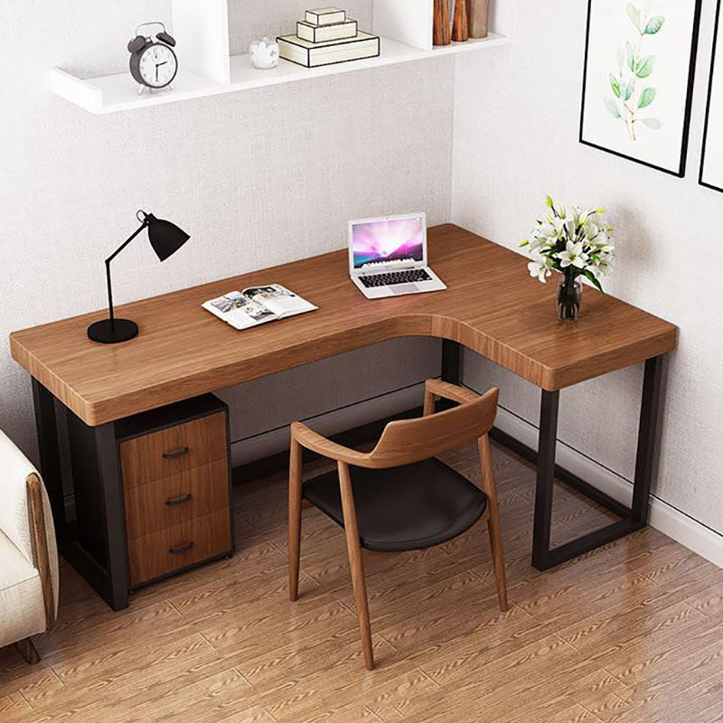 Home Contemporary Writing Desk 30" Height L-Shape Matte Finish Office Desk