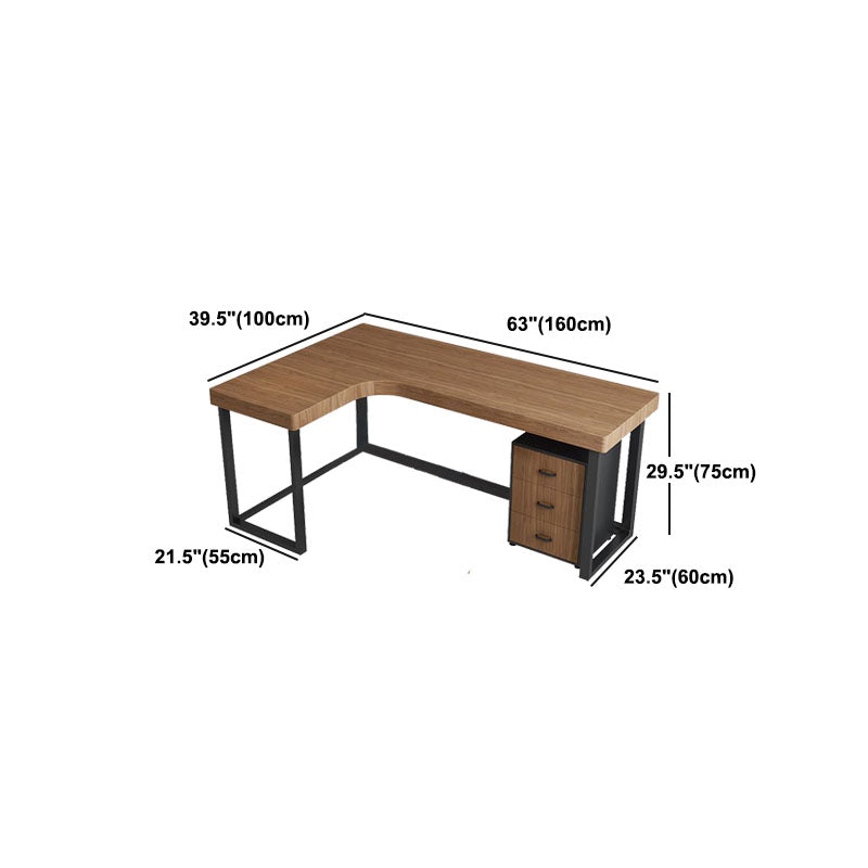 Home Contemporary Writing Desk 30" Height L-Shape Matte Finish Office Desk