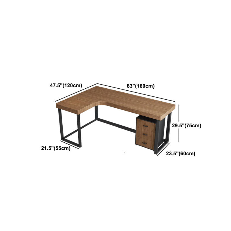 Home Contemporary Writing Desk 30" Height L-Shape Matte Finish Office Desk