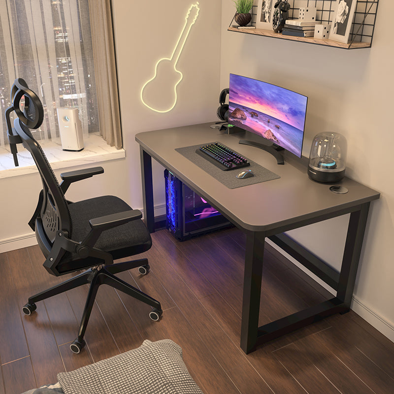 Bedroom Contemporary Computer Desk Rectangular Wooden Office Desk in Matte Finish