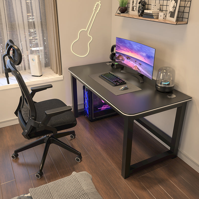 Bedroom Contemporary Computer Desk Rectangular Wooden Office Desk in Matte Finish