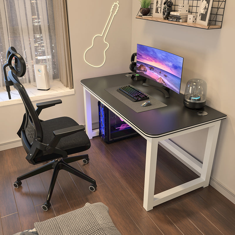 Bedroom Contemporary Computer Desk Rectangular Wooden Office Desk in Matte Finish