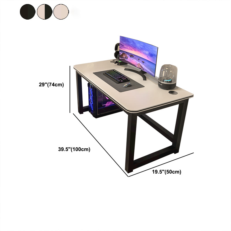 Bedroom Contemporary Computer Desk Rectangular Wooden Office Desk in Matte Finish