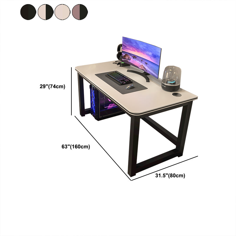 Bedroom Contemporary Computer Desk Rectangular Wooden Office Desk in Matte Finish