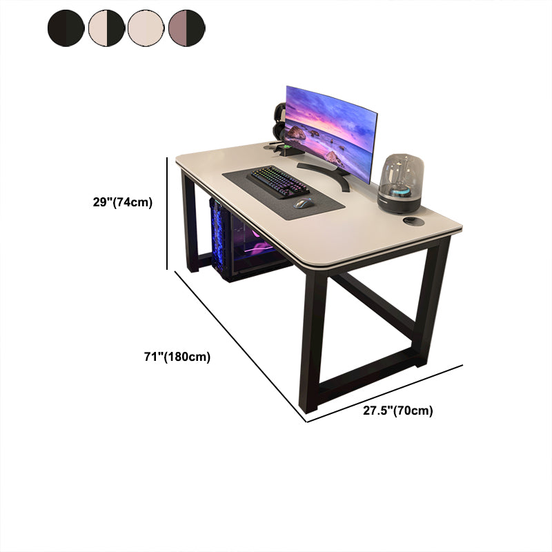 Bedroom Contemporary Computer Desk Rectangular Wooden Office Desk in Matte Finish