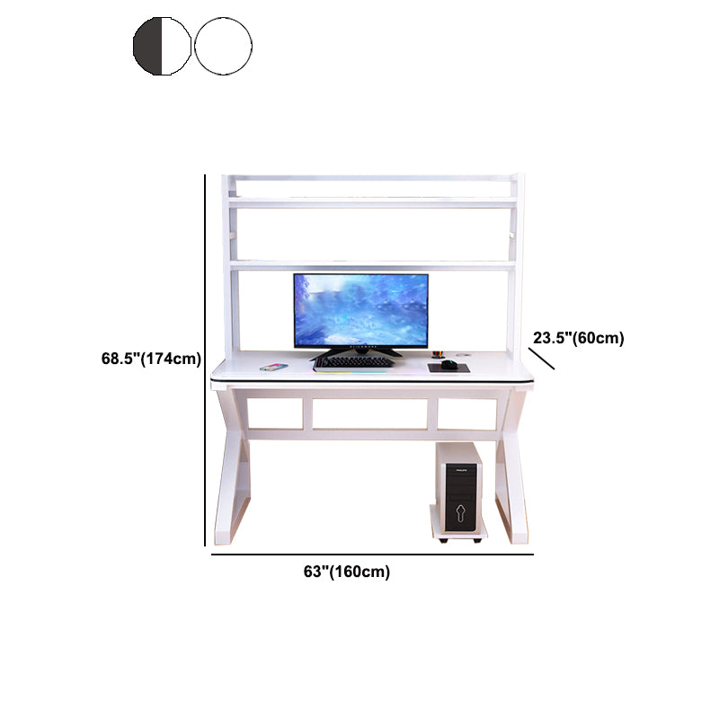 Contemporary Home Computer Desk Rectangular Wooden Gaming Desk