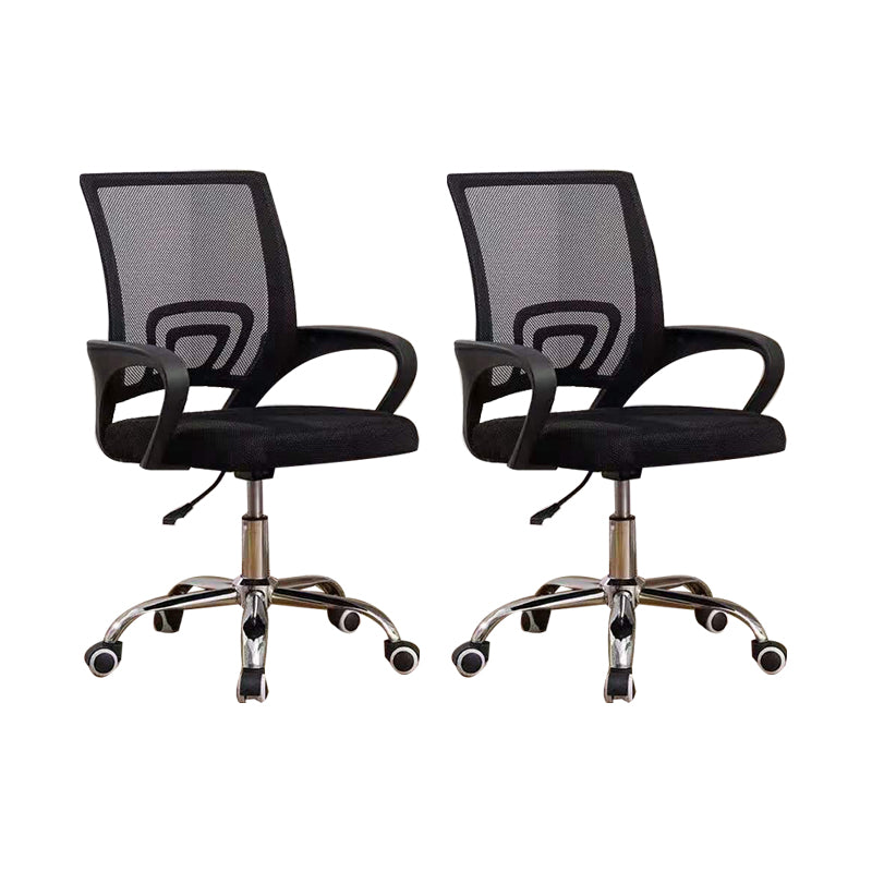 Modern Fixed Arms Office Chair Tilt Mechanism Nylon Office Chair