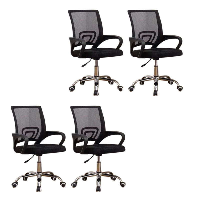 Modern Fixed Arms Office Chair Tilt Mechanism Nylon Office Chair