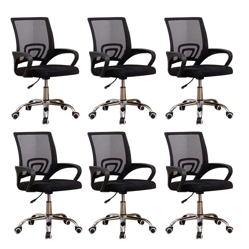 Modern Fixed Arms Office Chair Tilt Mechanism Nylon Office Chair