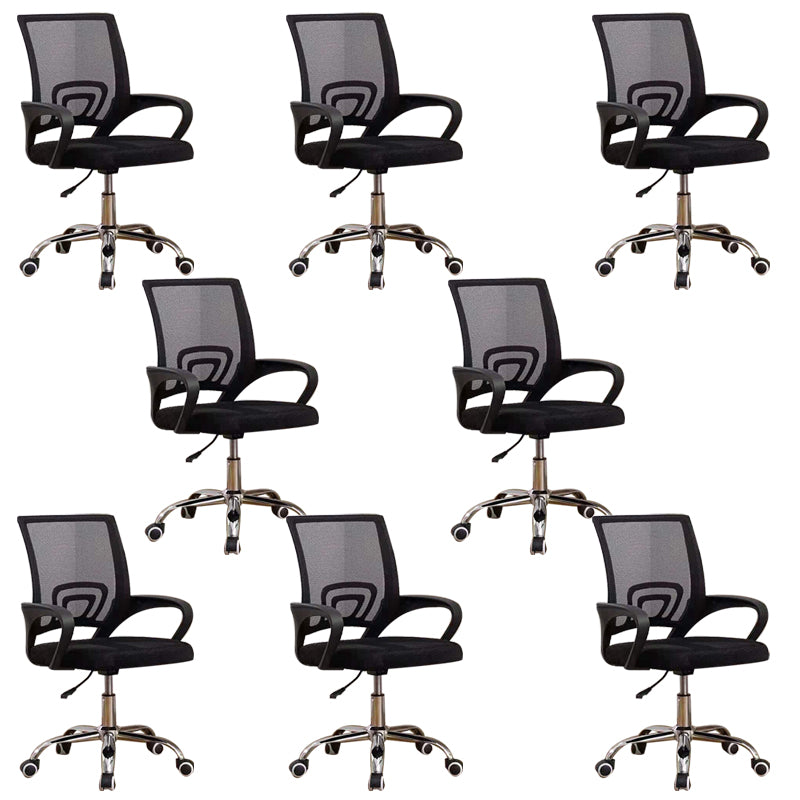 Modern Fixed Arms Office Chair Tilt Mechanism Nylon Office Chair