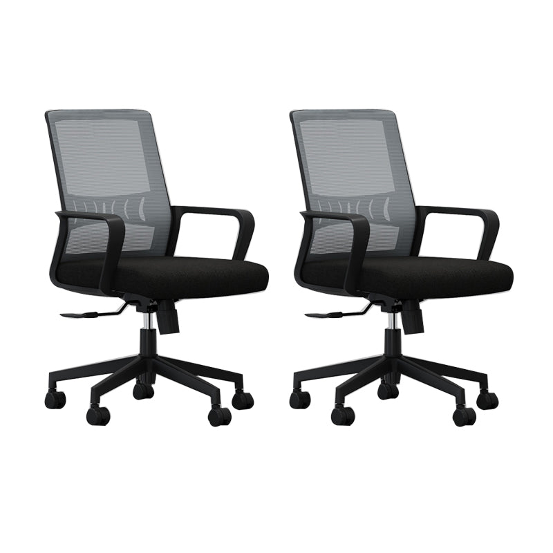 Contemporary Tilt Mechanism Office Chair with Arms and Wheels Chair