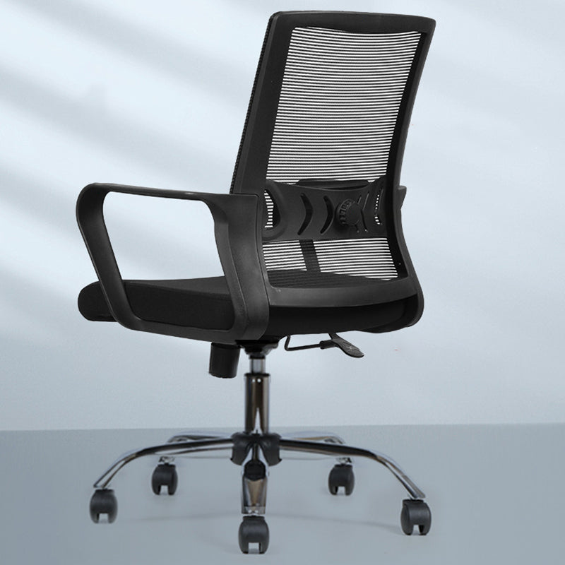 Contemporary Tilt Mechanism Office Chair with Arms and Wheels Chair