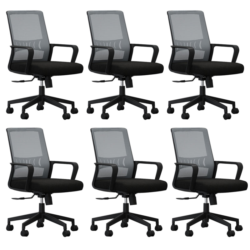 Contemporary Tilt Mechanism Office Chair with Arms and Wheels Chair