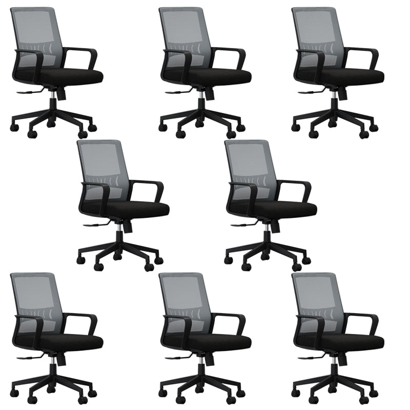 Contemporary Tilt Mechanism Office Chair with Arms and Wheels Chair