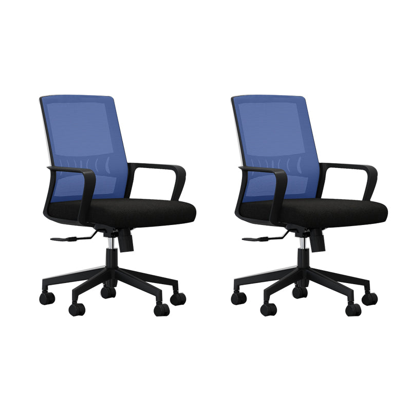 Contemporary Tilt Mechanism Office Chair with Arms and Wheels Chair