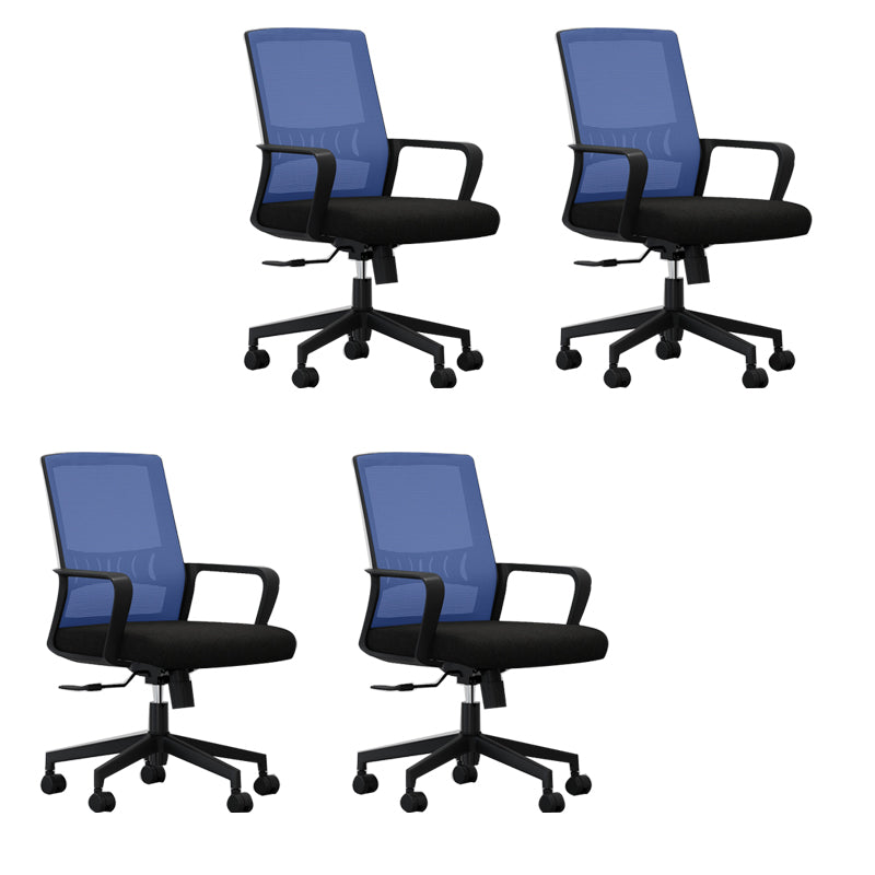 Contemporary Tilt Mechanism Office Chair with Arms and Wheels Chair