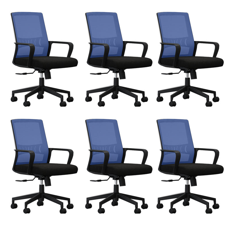 Contemporary Tilt Mechanism Office Chair with Arms and Wheels Chair