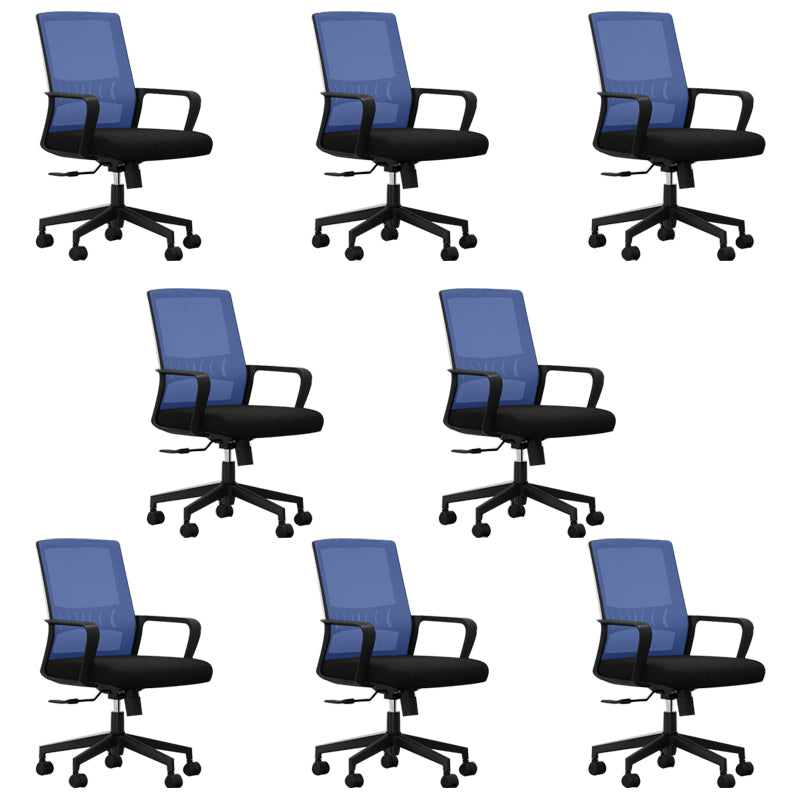 Contemporary Tilt Mechanism Office Chair with Arms and Wheels Chair