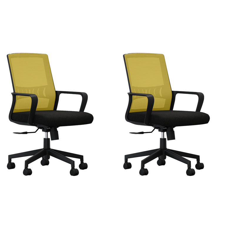 Contemporary Tilt Mechanism Office Chair with Arms and Wheels Chair