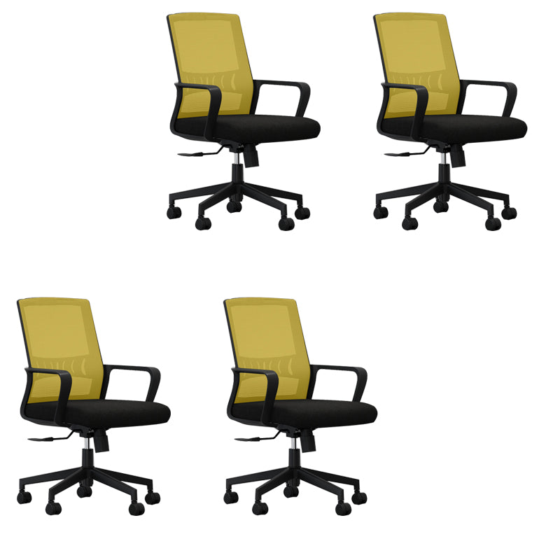 Contemporary Tilt Mechanism Office Chair with Arms and Wheels Chair