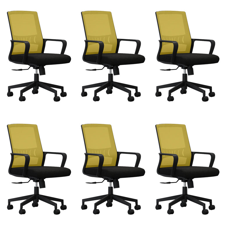 Contemporary Tilt Mechanism Office Chair with Arms and Wheels Chair