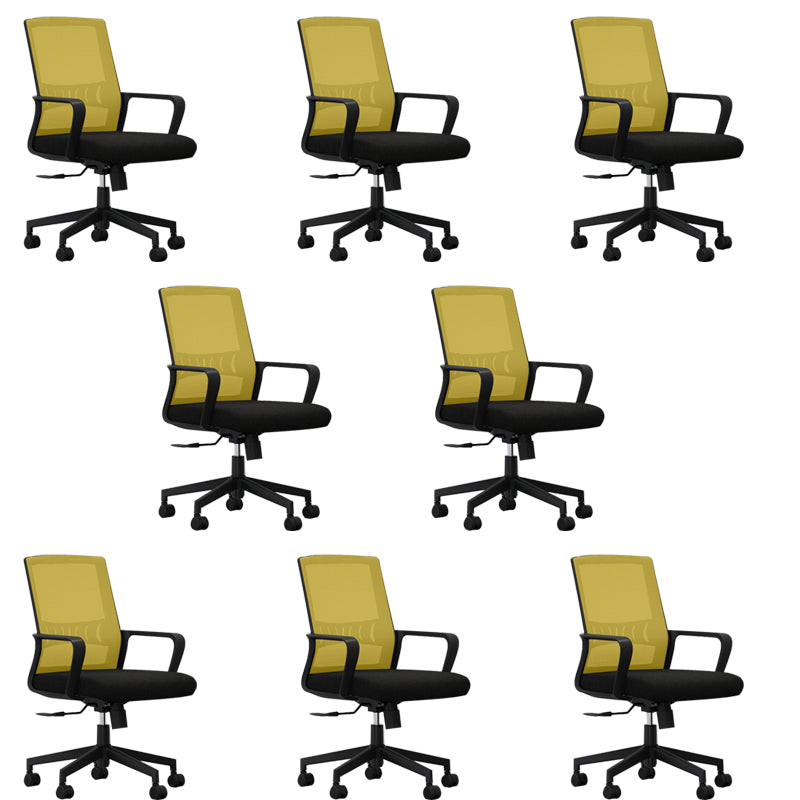 Contemporary Tilt Mechanism Office Chair with Arms and Wheels Chair