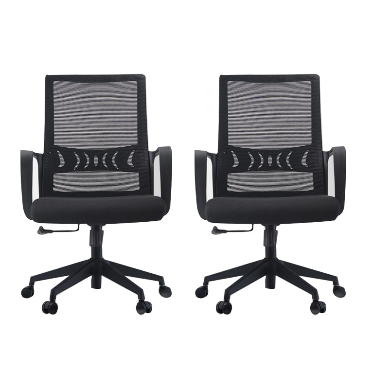 Contemporary Tilt Mechanism Office Chair with Arms and Wheels Chair