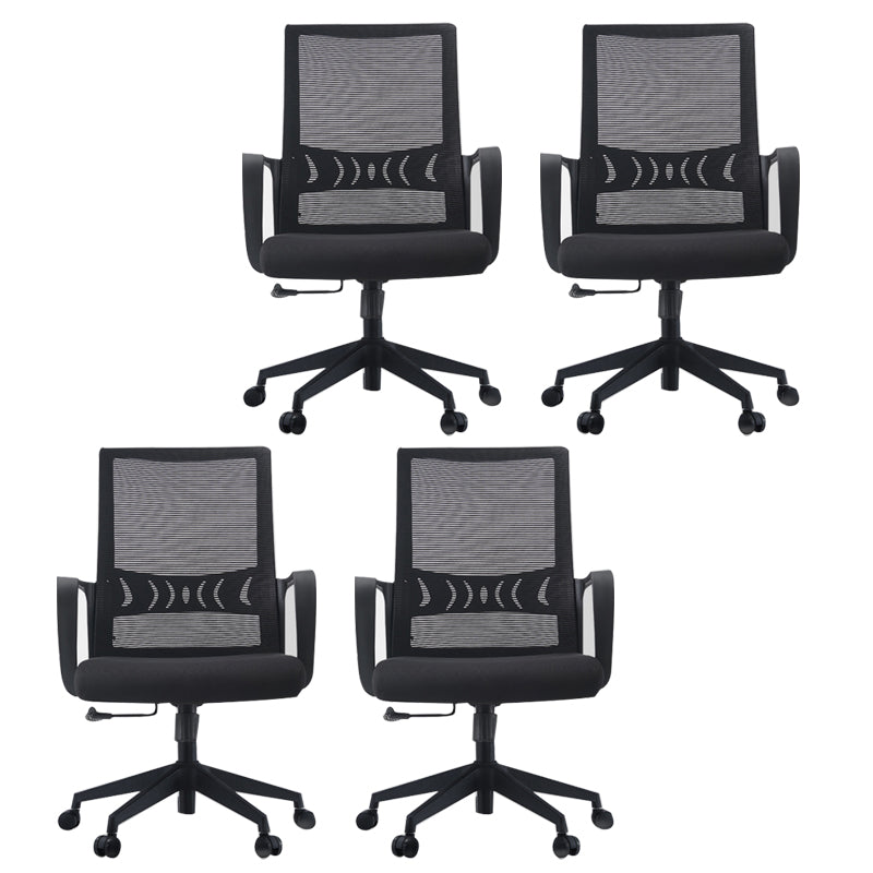 Contemporary Tilt Mechanism Office Chair with Arms and Wheels Chair